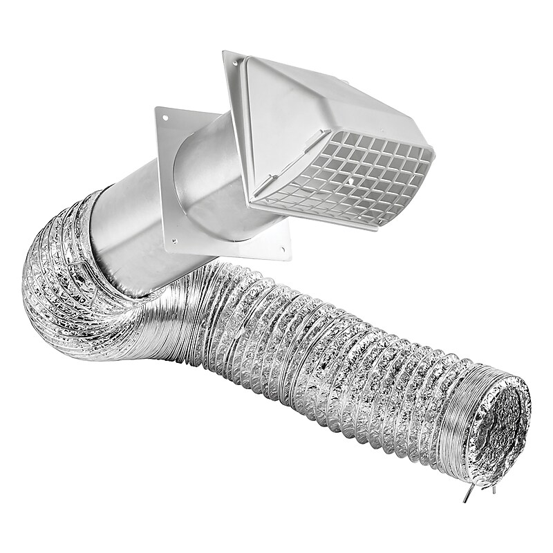 Lambro White 4" x 8' UL 2158A Transition Duct Vent Kit (1375W) image 1