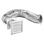 Lambro White 4" x 8' UL 2158A Transition Duct Louvered Vent Kit (1379W)~#|#~sp183004748_sc7