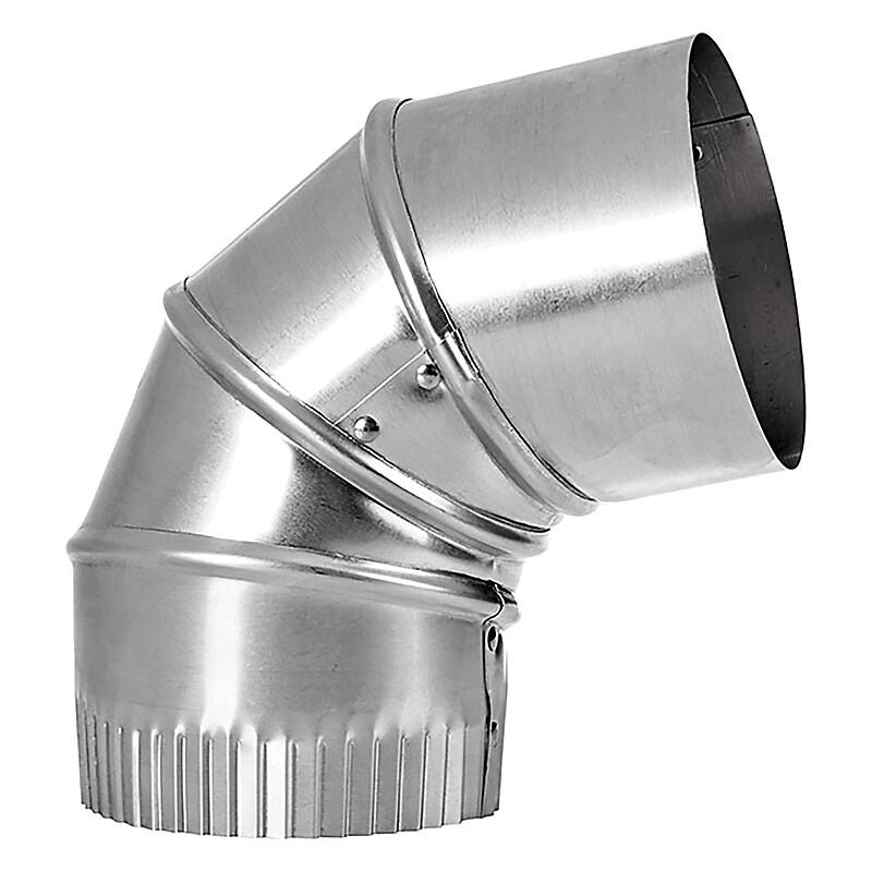 Lambro Silver 4" 90° Aluminum Adjustable Elbow (2310) image 1