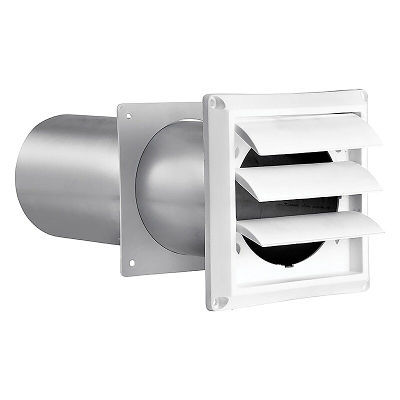 Lambro White 4" Plastic Louvered Vent (267W) image 1