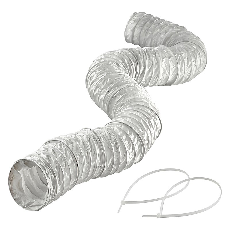 Lambro White 4" x 8' Flexible Vinyl Duct (1303) image 1