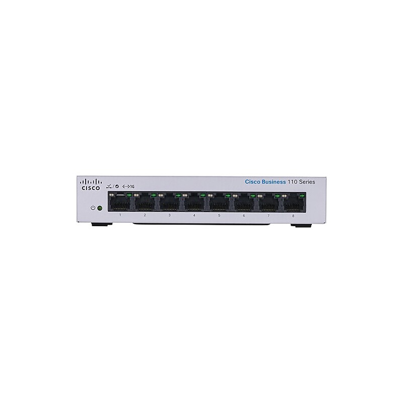 Cisco 110 8-Port Gigabit Ethernet Managed Switch, Silver (CBS1108TDNA) image 1