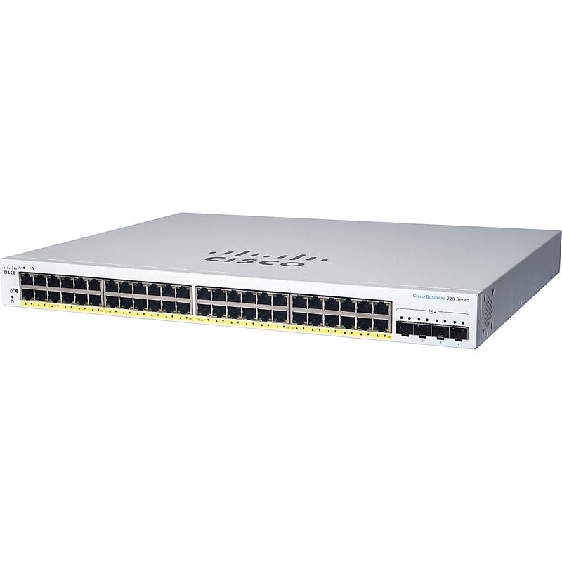 Cisco 220 24-Port Gigabit Ethernet Managed Switch, Silver (CBS22024P4XNA) image 1