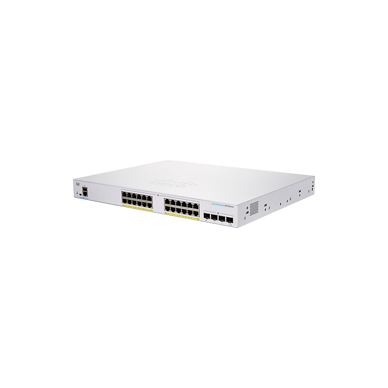 Cisco 250 24-Port Gigabit Ethernet Managed Switch, Silver (CBS25024FP4GNA) image 1