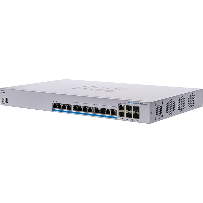Cisco 350 12-Port Gigabit Ethernet Managed Switch, Silver (CBS35012NP4XNA) image 1