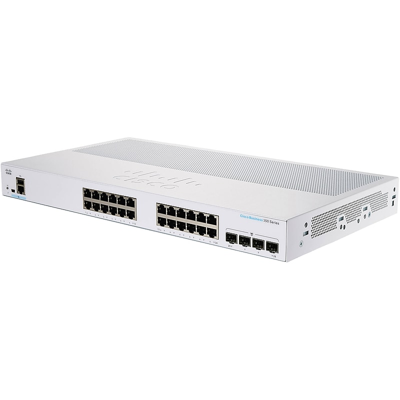 Cisco 350 24-Port Gigabit Ethernet Managed Switch, Silver (CBS35024T4XNA) image 1