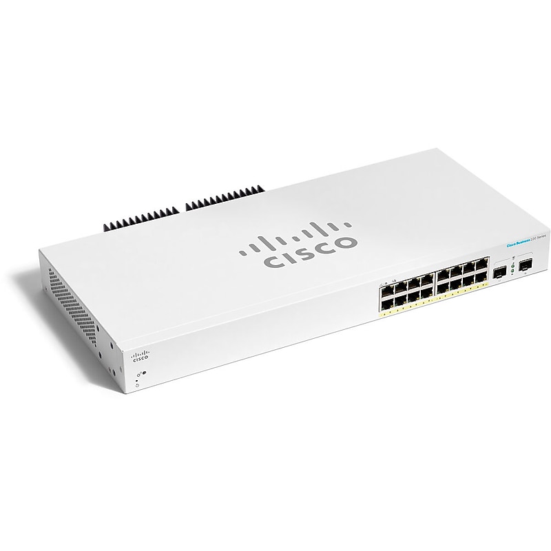 Cisco 220 16-Port Gigabit Ethernet Managed Switch, Silver (CBS22016P2GNA) image 1