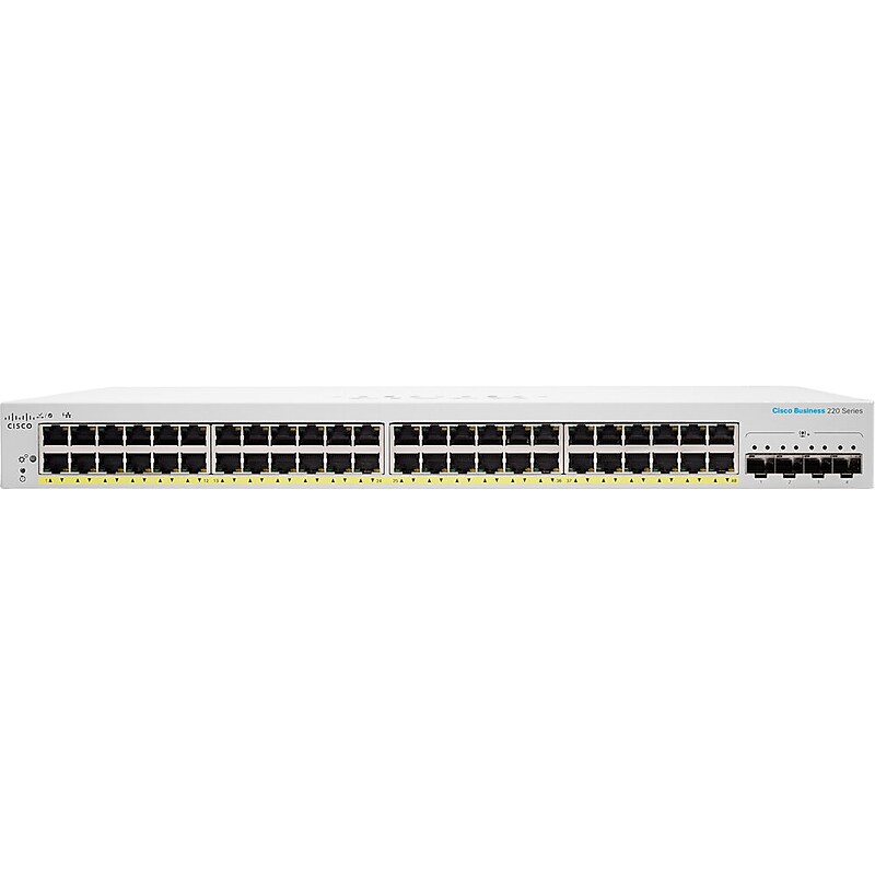 Cisco 220 48-Port Gigabit Ethernet Managed Switch, Silver (CBS22048P4XNA) image 1
