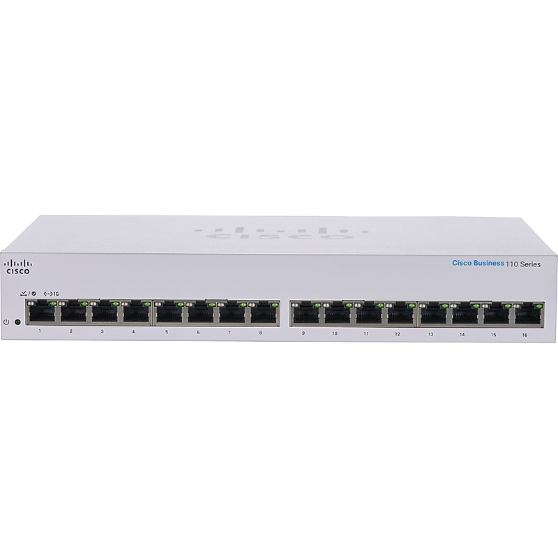 Cisco 110 8-Port Gigabit Ethernet Managed Switch, Silver (CBS11016TNA) image 1