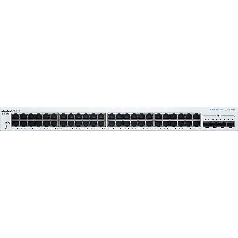 Cisco 220 48-Port Gigabit Ethernet Managed Switch, Silver (CBS22048T4XNA) image 1