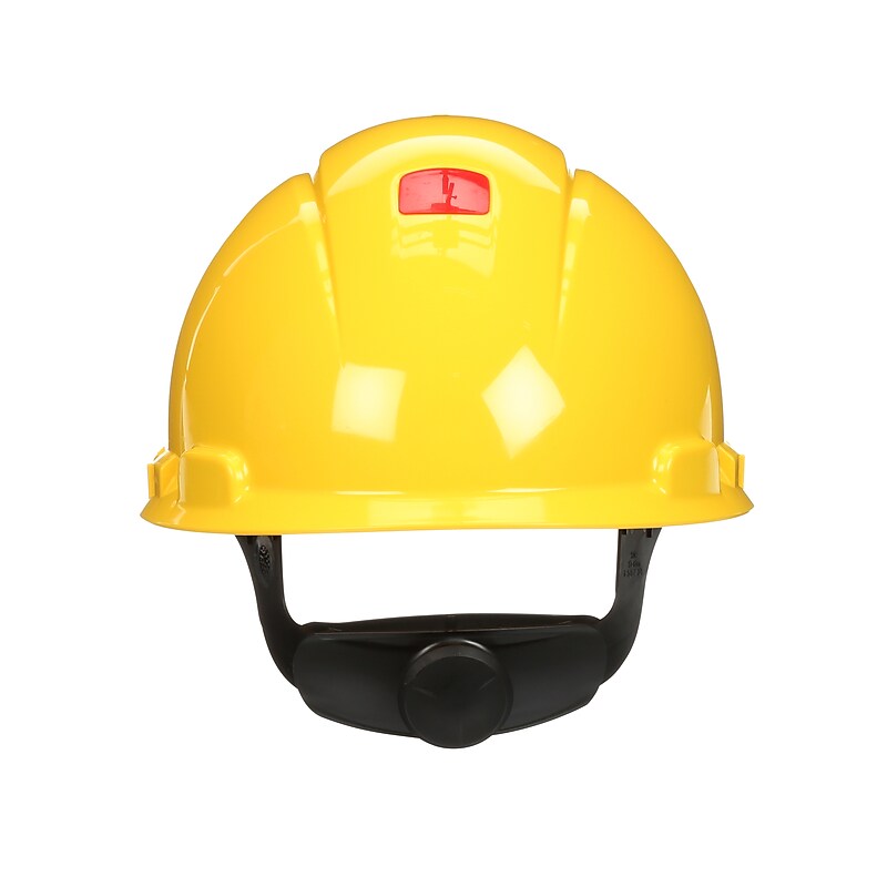 3M® SecureFit HDPE 4-Point Ratchet Suspension Short Brim Hard Hat, Yellow (H-702SFR-UV) image 1