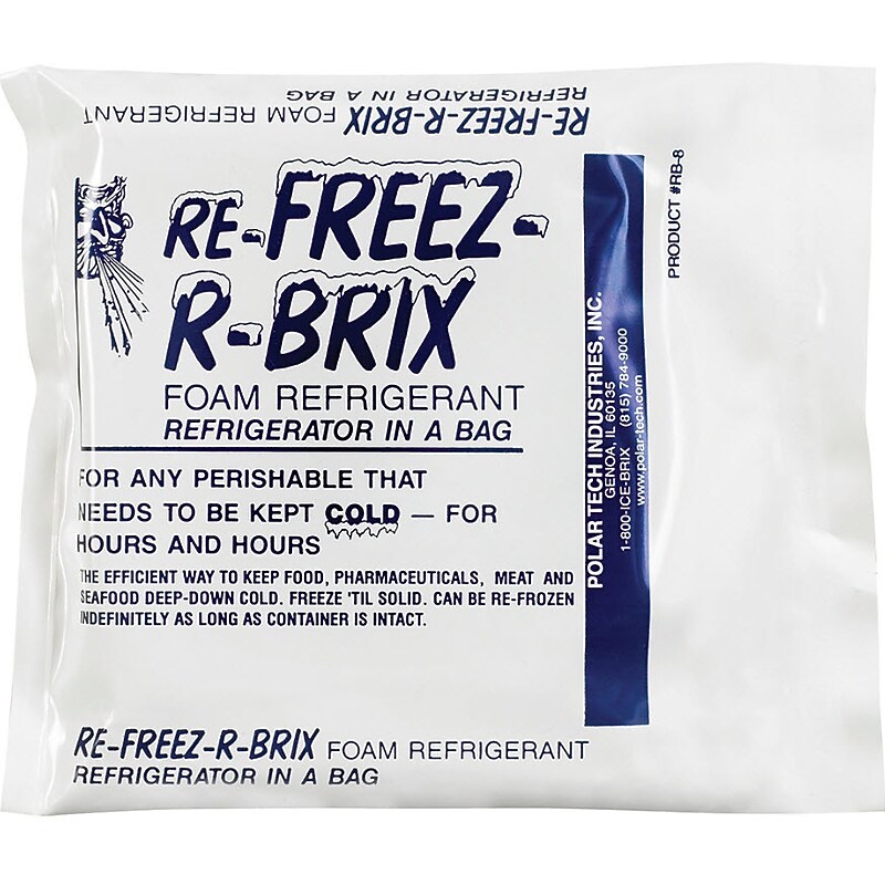 Re-Freez-R-Brix Cold Pack, 7.5 oz., 4.5" x 4", 42/Carton (RB8) image 1