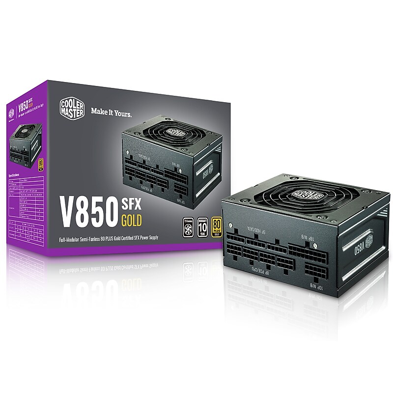 Cooler Master V850 Gold 850W ATX12V/EPS12V SFX Power Supply, Black (MPY-8501-SFHAGV-US) image 1