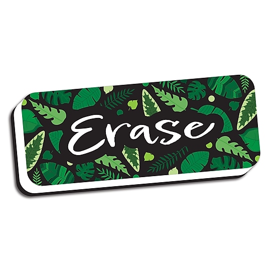 Ashley Productions Magnetic Whiteboard Eraser, Greenery with Erase, 2" x 5", Pack of 6~#|#~sp184523012_sc7