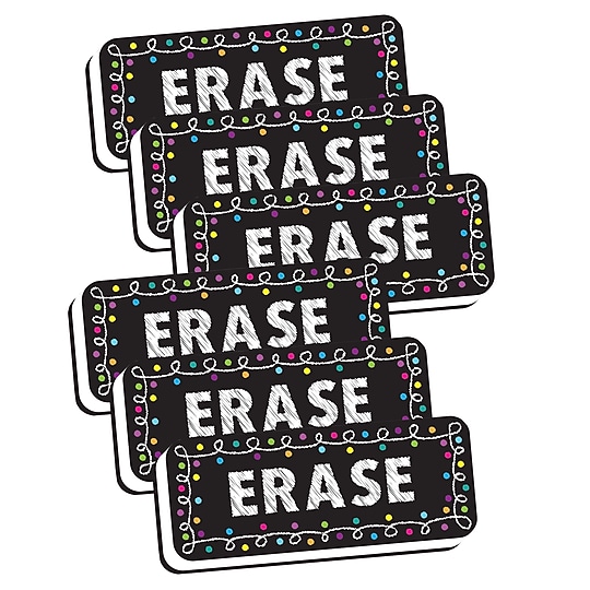 Ashley Productions Magnetic Whiteboard Eraser, Chalk Loops, 2" x 5", Pack of 6~#|#~sp184523013_sc7