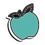 Ashley Productions Magnetic Whiteboard Eraser, Teal Apple with Chalk Loop Leaves, Pack of 6~#|#~sp184523016_sc7