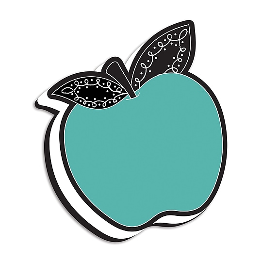 Ashley Productions Magnetic Whiteboard Eraser, Teal Apple with Chalk Loop Leaves, Pack of 6~#|#~sp184523016_sc7