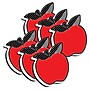 Ashley Productions Magnetic Whiteboard Eraser, Red Apple with Black and White Leaves, Pack of 6~#|#~sp184523021_sc7