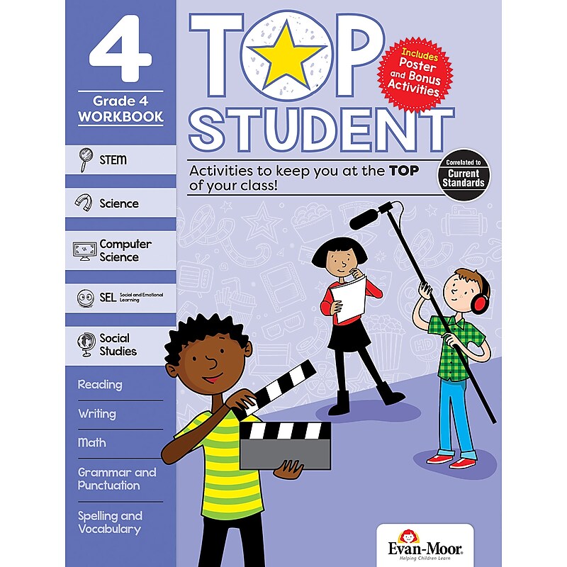 Evan-Moor Top Student, Grade 4 Workbook image 1