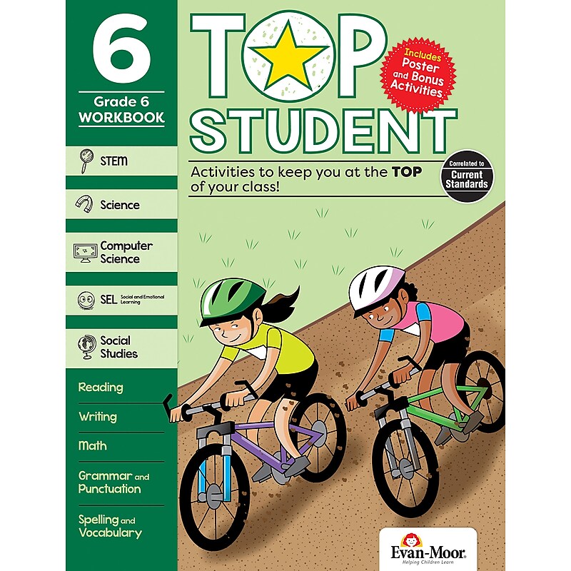 Evan-Moor Top Student, Grade 6 Workbook image 1