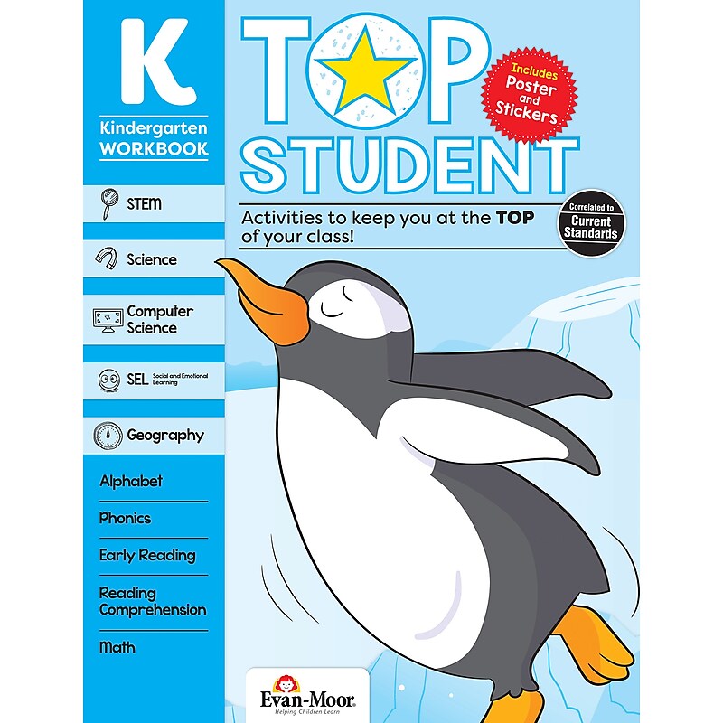Evan-Moor Top Student, Grade K Workbook image 1
