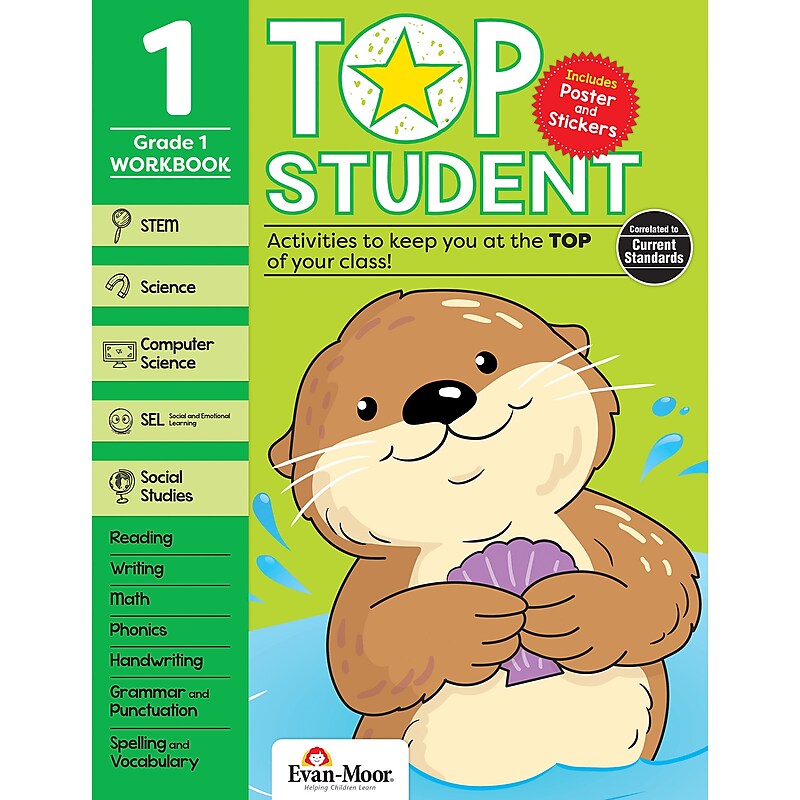 Evan-Moor Top Student, Grade 1 Workbook image 1