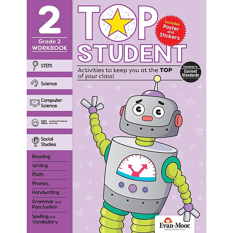 Evan-Moor Top Student, Grade 2 Workbook image 1