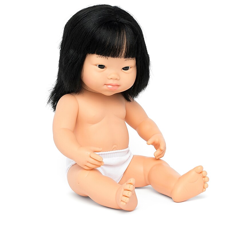MINILAND Anatomically Correct 15" Baby Doll, Down Syndrome Asian Girl (MLE31236) image 1