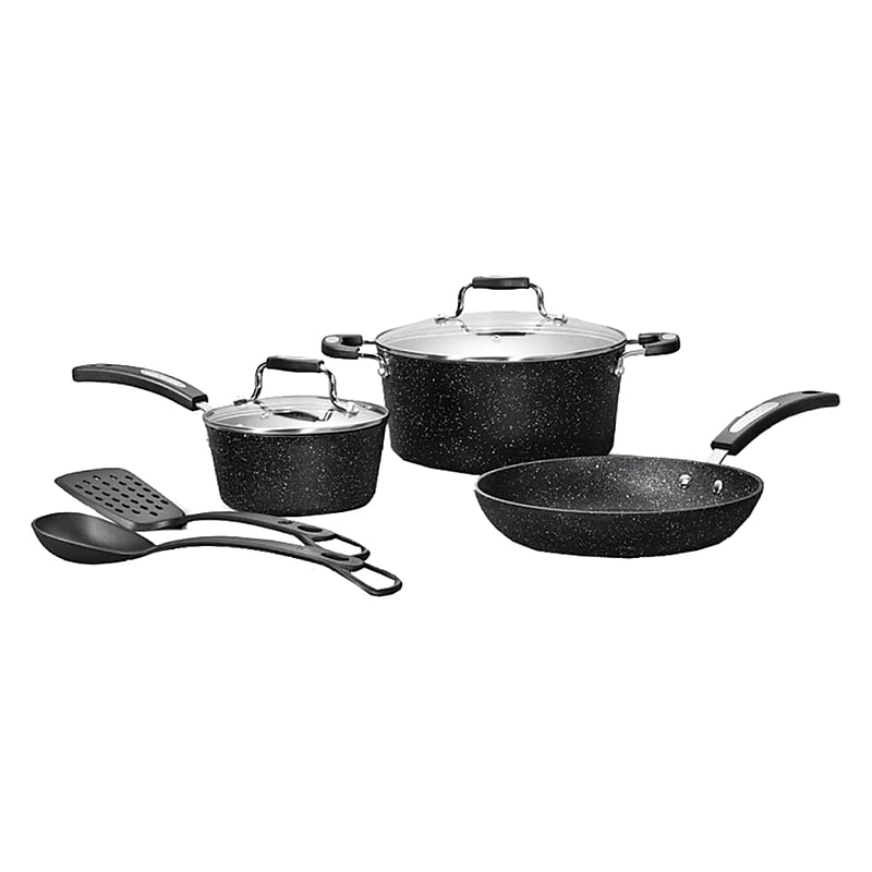 The Rock by Starfrit Ceramic Cookware Set, Black, 7 Piece/Set (030903-002-0000) image 1