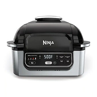 Ninja Foodi 5-in-1 Indoor Grill, Black, Silver (AG301)