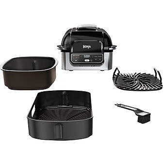 Ninja Foodi 5-in-1 Indoor Grill, Black, Silver (AG301)