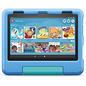Amazon Fire HD 8 Kids, 12th Generation, 8” Tablet with Kid-Proof Case, WiFi, 32 GB, Fire OS, Blue (B09BG5LFGS)