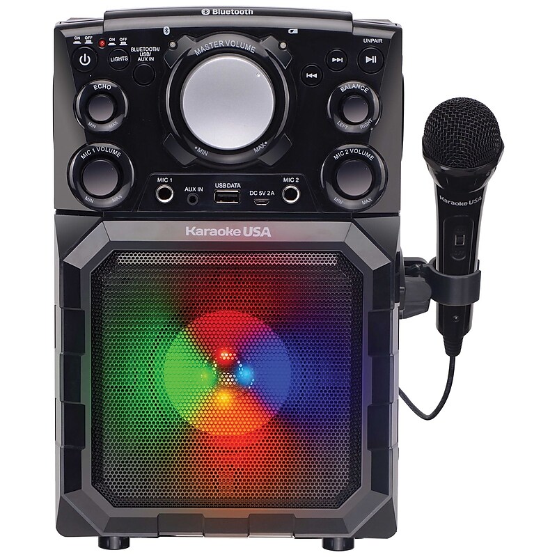 Karaoke USA Portable MP3 Karaoke Player with Bluetooth, PA, and Built-In Battery (GQ410) image 1