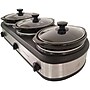 Frigidaire 7 qt.Triple Slow Cooker and Buffet Server, Black/Silver (ESC3105-SS)~#|#~sp186384983_sc7