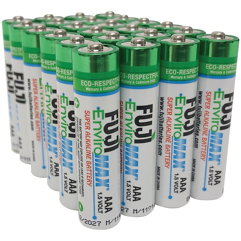 FUJI ENVIROMAX AAA Super Alkaline Batteries, 24/Pack (4400BP24) image 1