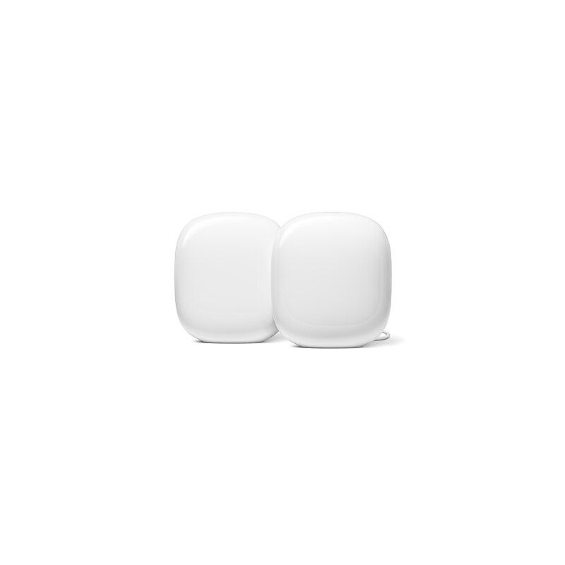 Google Nest AX Tri Band Mesh WiFi 6E System, Snow, 2/Pack (6757041) image 1
