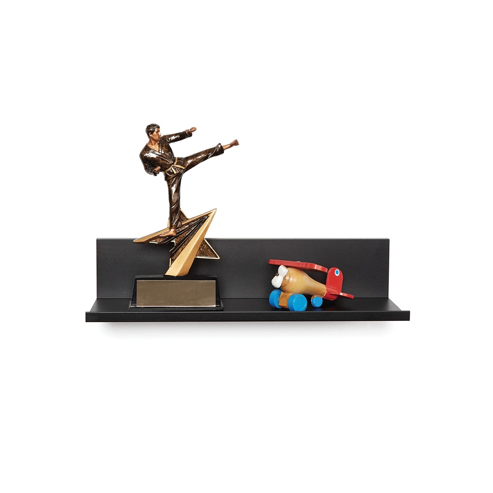 Hangman No-Stud Floating Shelf, 12-In., Black Powder Coat (L-12-B) Sansujyuku sansujyuku.com