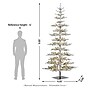 Glitzhome 9ft Deluxe Pre-Lit Flocked Pine Artificial Christmas Tree with 650 Warm White Lights~#|#~sp187233057_sc7