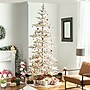 Glitzhome 9ft Deluxe Pre-Lit Flocked Pine Artificial Christmas Tree with 650 Warm White Lights~#|#~sp187233060_sc7