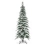 Glitzhome 7.5ft Pre-Lit Flocked Pencil Spruce Artificial Christmas Tree with 350 Warm White Lights~#|#~sp187250145_sc7