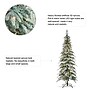 Glitzhome 7.5ft Pre-Lit Flocked Pencil Spruce Artificial Christmas Tree with 350 Warm White Lights~#|#~sp187250146_sc7