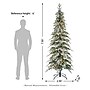 Glitzhome 7.5ft Pre-Lit Flocked Pencil Spruce Artificial Christmas Tree with 350 Warm White Lights~#|#~sp187250148_sc7