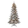 Glitzhome 9ft Pre-Lit Snow Flocked Fir Artificial Christmas Tree with 650 Warm White Lights (2014600016)~#|#~sp187522205_sc7