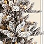 Glitzhome 9ft Pre-Lit Snow Flocked Fir Artificial Christmas Tree with 650 Warm White Lights (2014600016)~#|#~sp187522235_sc7