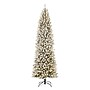 Glitzhome 9ft Pre-Lit Flocked Pencil Fir Artificial Christmas Tree with 600 Warm White Lights (2004900026)~#|#~sp187527081_sc7