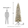 Glitzhome 9ft Pre-Lit Flocked Pencil Fir Artificial Christmas Tree with 600 Warm White Lights (2004900026)~#|#~sp187527083_sc7