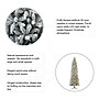 Glitzhome 9ft Pre-Lit Flocked Pencil Fir Artificial Christmas Tree with 600 Warm White Lights (2004900026)~#|#~sp187527088_sc7