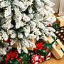 Glitzhome 9ft Pre-Lit Flocked Pencil Fir Artificial Christmas Tree with 600 Warm White Lights (2004900026)~#|#~sp187527338_sc7