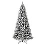 Glitzhome 9ft Pre-Lit Snow Flocked Artificial Pine Christmas Tree With 900 Warm White Lights (2014600014)~#|#~sp187528003_sc7