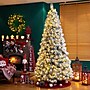 Glitzhome 9ft Pre-Lit Snow Flocked Artificial Pine Christmas Tree With 900 Warm White Lights (2014600014)~#|#~sp187528025_sc7